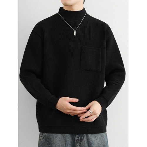 本命年紅色毛衣男秋冬季半高領針織衫男中領內搭高級感毛線上衣服 本命年紅色毛衣男秋冬季半高領針織衫男中領內搭高級感毛線上衣服