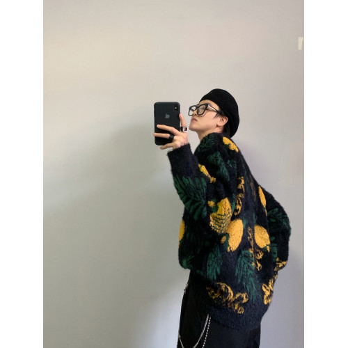 XXXHOT韓版百搭加厚菠蘿提花圖案寬松慵懶情侶男套頭毛衣潮馬海毛 XXXHOT韓版百搭加厚菠蘿提花圖案寬松慵懶情侶男套頭毛衣潮馬海毛