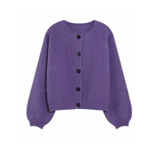 灰色圓領毛衣開衫女2025新款秋冬季慵懶風高級感外搭針織外套上衣 灰色圓領毛衣開衫女2025新款秋冬季慵懶風高級感外搭針織外套上衣