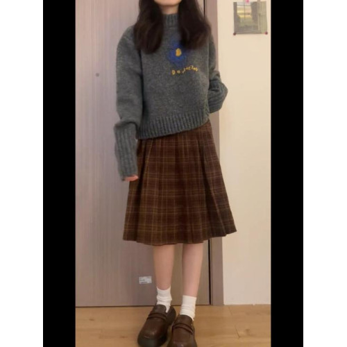 韓系復古針織上衣2025設計感套頭秋冬內搭慵懶風甜美鉤花厚毛衣女 韓系復古針織上衣2025設計感套頭秋冬內搭慵懶風甜美鉤花厚毛衣女