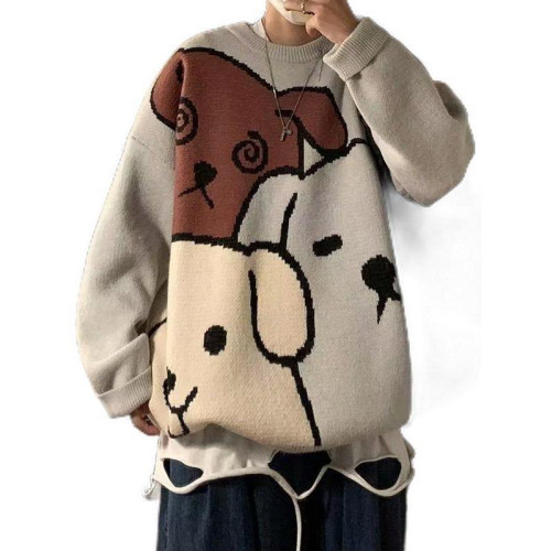 針織衫毛衣男女提花高質寬鬆圓領多款式可選韓版時尚外穿打底衫