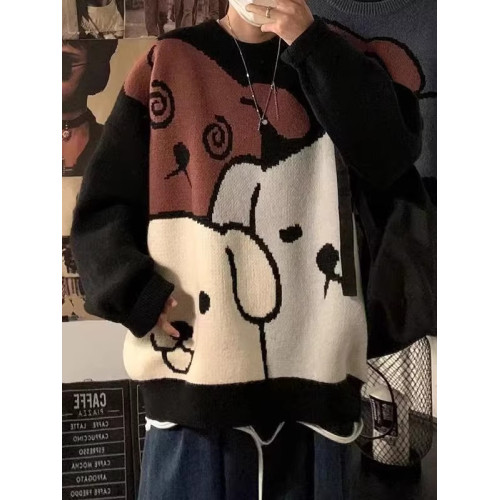 針織衫毛衣男女提花高質寬鬆圓領多款式可選韓版時尚外穿打底衫