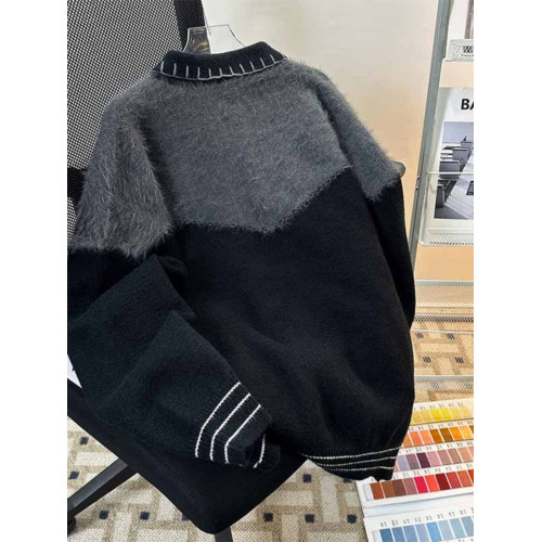 秋冬紐釦開衫毛衣男潮牌學生青少年復古保暖小衆設計感外套針織衫