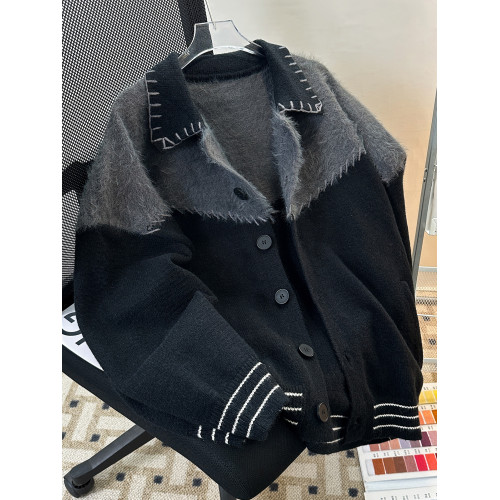 秋冬紐釦開衫毛衣男潮牌學生青少年復古保暖小衆設計感外套針織衫