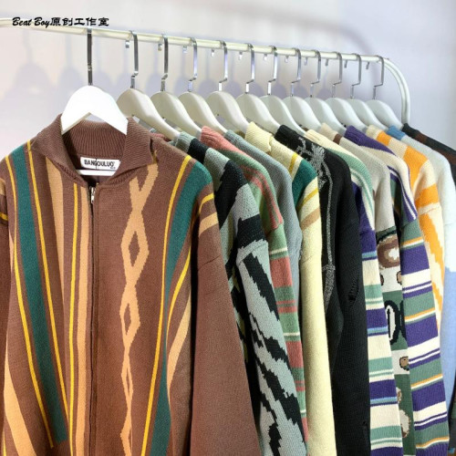 美式復古vintage條紋撞色圓領毛衣男女秋冬新款ins情侶百搭針織衫 美式復古vintage條紋撞色圓領毛衣男女秋冬新款ins情侶百搭針織衫