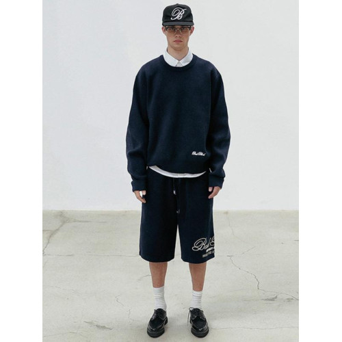 韓國badblood美式復古毛衣女純色圓領寬鬆針織衫小衆刺綉長袖上衣 韓國badblood美式復古毛衣女純色圓領寬鬆針織衫小衆刺綉長袖上衣