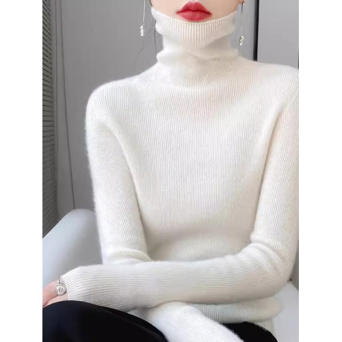 配大衣的高領洋氣打底衫女內搭修身顯瘦堆堆領毛衣軟糯秋冬針織衫