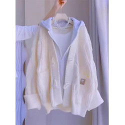 胖mm大碼300斤秋冬季加厚毛衣開衫外套男女寬鬆假兩件針織上衣潮2