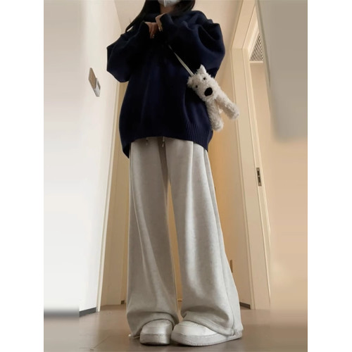 韓系慵嬾風寬鬆連帽針織衫毛衣女秋冬2024新款設計感復古軟糯上衣