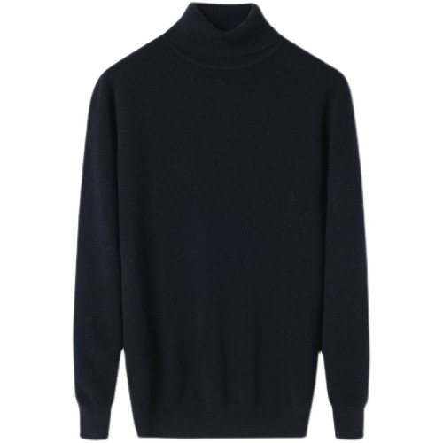 100%純重磅絨衫男高領加厚款毛衣雙股保暖內搭冬季純色高翻領毛衫