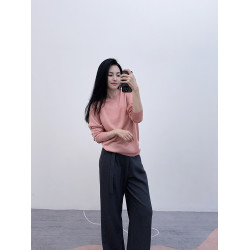 U＋剪標羊毛系列男裝！100美麗諾羊毛低圓領春秋薄款通勤針織毛衣