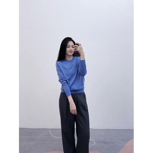 U＋剪標羊毛系列男裝！100美麗諾羊毛低圓領春秋薄款通勤針織毛衣