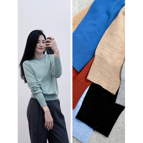 U＋剪標羊毛系列男裝！100美麗諾羊毛低圓領春秋薄款通勤針織毛衣