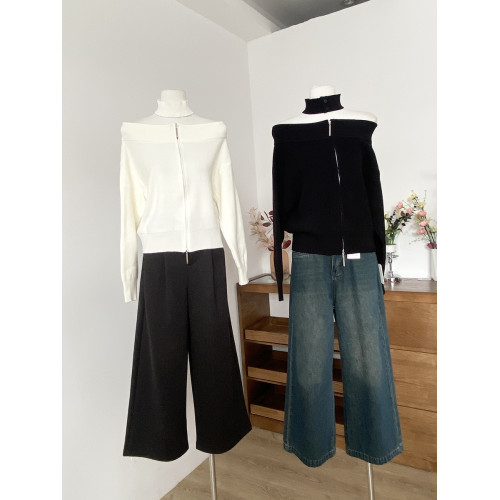 2025秋季新款韓系溫柔風減齡百搭一字肩毛衣女顯瘦氣質小衆上衣潮