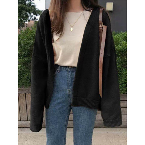 很仙的奶黃色針織毛衣開衫女短款小香風外套寬松春秋百搭慵懶風潮