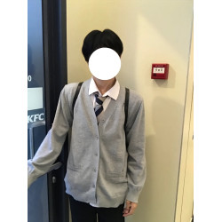 dk日系製服針織衫開衫男秋冬外套毛衣高中生內搭打底衫校供感純色