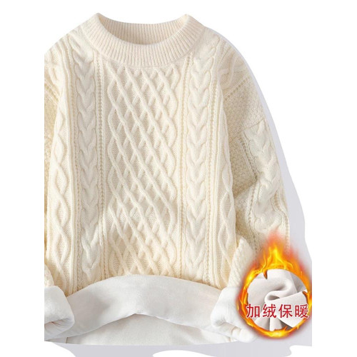 本命年大紅色毛衣秋冬季男加厚高級感粗麻花針織外套蛇年情侶線衣 本命年大紅色毛衣秋冬季男加厚高級感粗麻花針織外套蛇年情侶線衣