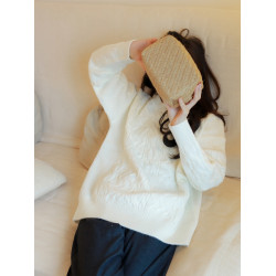 日系麻花毛衣女復古慵懶風紅色新款加厚寬松秋冬季溫柔針織衫上衣