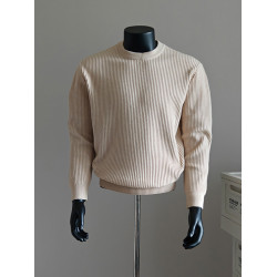 老錢風肌理感美式正肩毛衣男冬季短寬boxy線衣cleanfit針織打底衫