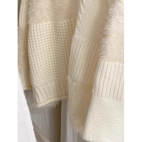 毛衣女春季加厚2025新款寬鬆外穿慵嬾風設計感小衆針織打底衫上衣