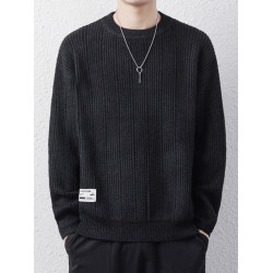 圓領毛衣男冬季2025新款加厚針織衫寬松大碼打底衫潮流保暖毛線衣