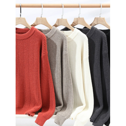 圓領毛衣男冬季2025新款加厚針織衫寬松大碼打底衫潮流保暖毛線衣