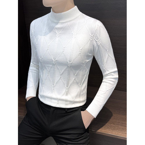 半高領毛衣男士秋冬季2025新款男裝高級感內搭中領針織打底衫男款