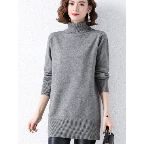 鄂爾多斯市羊絨衫打底內搭秋中長款100純羊毛高領毛衣女冬季加厚 鄂爾多斯市羊絨衫打底內搭秋中長款100純羊毛高領毛衣女冬季加厚