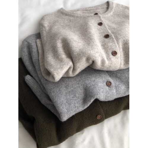 高級感復古圓領毛衣外套女2025秋冬新款簡約短款慵懶軟糯針織開衫 高級感復古圓領毛衣外套女2025秋冬新款簡約短款慵懶軟糯針織開衫