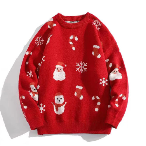 新年聖誕情侶裝秋冬季毛衣服2025新款爆款roora韓系慵懶風外套潮