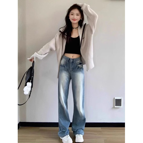 灰色毛衣針織開衫早秋2025女拉鍊外套外搭長袖上衣女設計感慵懶風 灰色毛衣針織開衫早秋2025女拉鍊外套外搭長袖上衣女設計感慵懶風