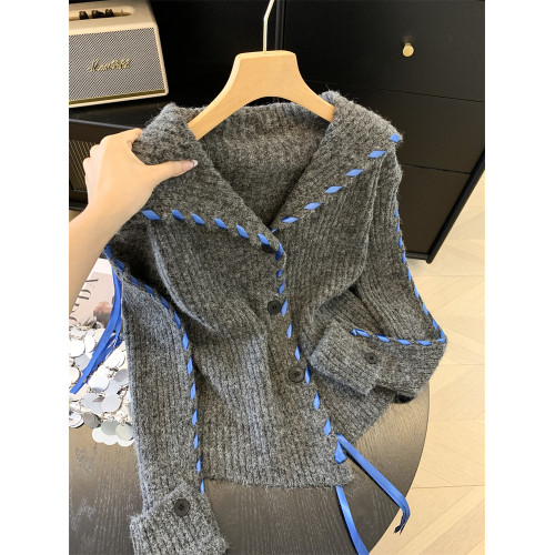 Jade Closet店推薦~美德拉甜美風設計感針織開衫毛衣外套秋冬