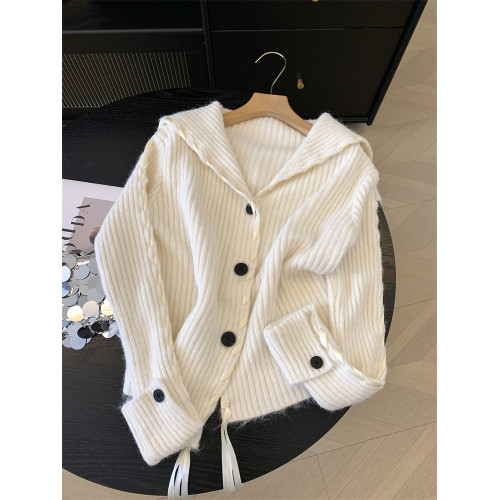 Jade Closet店推薦~美德拉甜美風設計感針織開衫毛衣外套秋冬