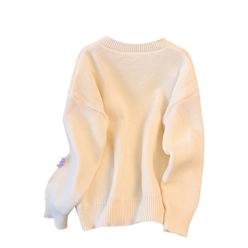 Cara CLUB大碼加厚甜美風針織毛衣女早秋季時尚氣質顯瘦減齡上衣