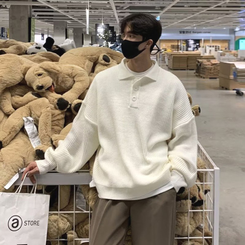 美式cityboy針織polo衫男高級感寬松套頭毛衣翻領外套襯衣羊毛衫 美式cityboy針織polo衫男高級感寬松套頭毛衣翻領外套襯衣羊毛衫