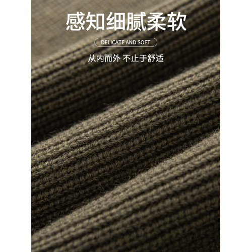 真維斯假兩件毛衣男士2025新款秋冬季保暖針織衫內搭加厚男款上衣