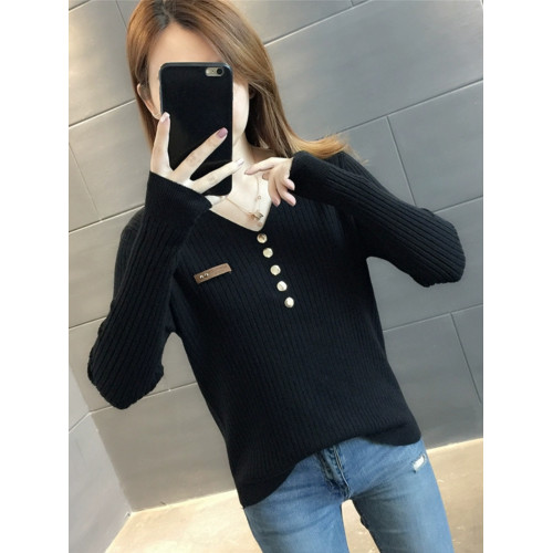 v領雞心領毛衣女2025新款秋冬小個子歐貨內搭針織打底衫洋氣爆款