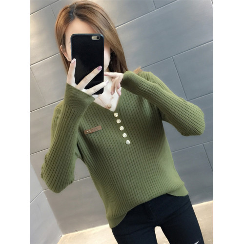 v領雞心領毛衣女2025新款秋冬小個子歐貨內搭針織打底衫洋氣爆款