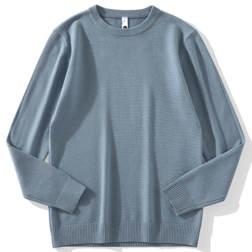 LUUD 莫代爾保暖圓領毛衣男秋冬季內搭毛線衣抗起球針織打底衫潮