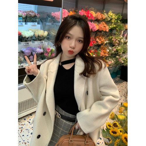 2025新款紅色毛衣女秋冬內搭打底衫設計感羊絨針織衫掛脖別致上衣