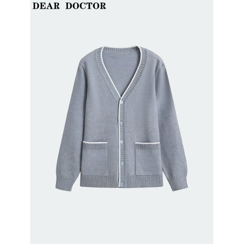 親愛醫護士毛衣外套開衫不起球醫院護士加絨加厚秋冬款值班針織衫