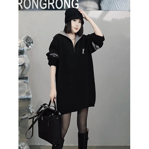 時尚中長款毛衣遮屁股洋氣2025冬季新款女大碼寬松加厚套頭上衣