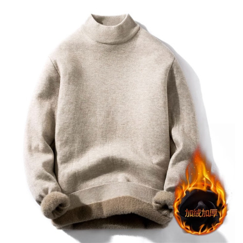 東北哈爾濱冬季零下40度防寒加絨毛衣男士加厚針織衫旅遊保暖裝備