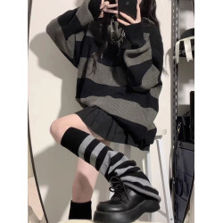 慵懶風寬松外套針織上衣女毛衣中長款復古日系冬2025新款早初秋