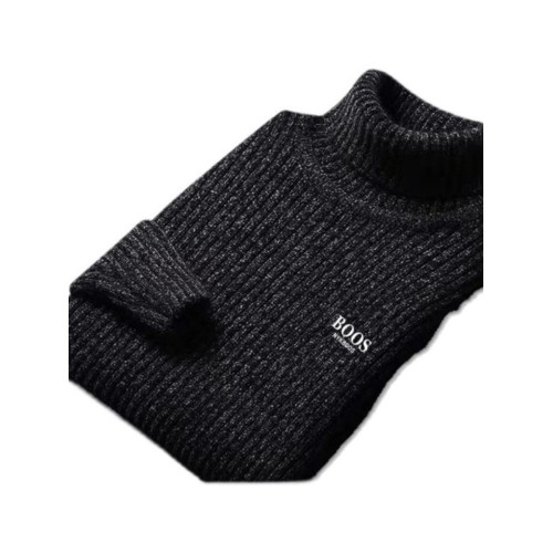 NYKBOOS男裝高檔男士水貂絨毛衣秋冬加厚高領套頭打底保暖針織衫