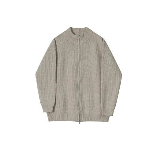 MRCYC立領慵懶風高領毛衣外套男士秋季韓系寬松潮流拉鍊針織開衫 MRCYC立領慵懶風高領毛衣外套男士秋季韓系寬松潮流拉鍊針織開衫