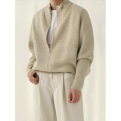 MRCYC立領慵懶風高領毛衣外套男士秋季韓系寬松潮流拉鍊針織開衫 MRCYC立領慵懶風高領毛衣外套男士秋季韓系寬松潮流拉鍊針織開衫