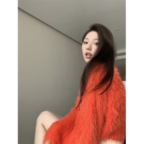 純欲風氣質斜領露肩長袖毛衣女冬季2025新款修身顯瘦套頭針織上衣