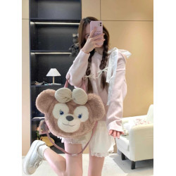 設計感小衆粉色慵懶風露肩毛衣女秋甜美蝴蝶結軟糯圓領針織衫上衣