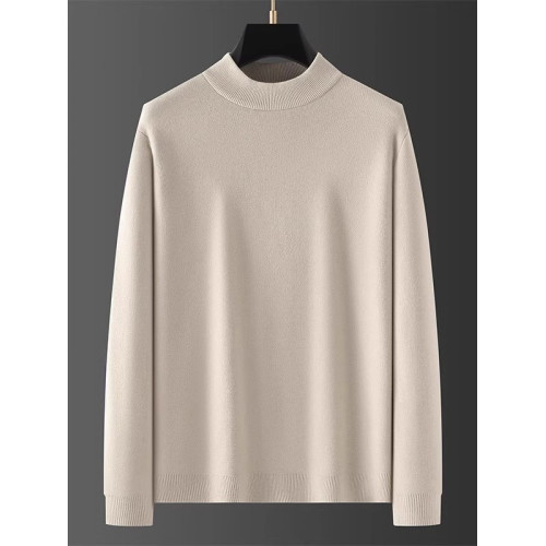 一體絨毛衣男內搭半高領秋冬季加絨加厚男裝百搭針織上衣打底衫潮